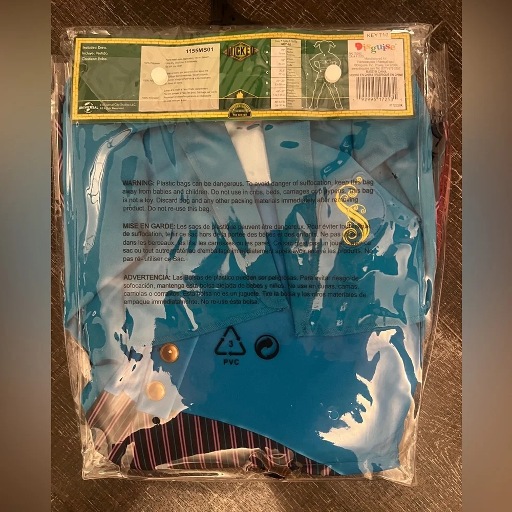 Disguise Kids Classic Blue Wicked Shiz University Outfit Costume Sz M 7-8 NEW!